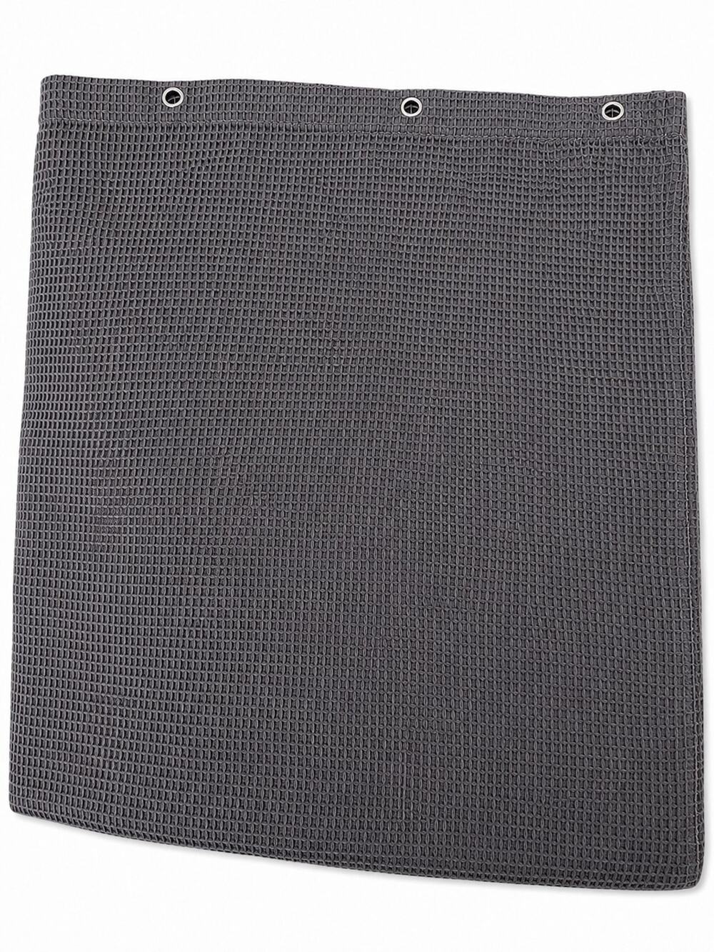 Fabric Shower Curtain for Bathroom - Waffle Weave 72"W x 72"L (Pack of 1) Grey